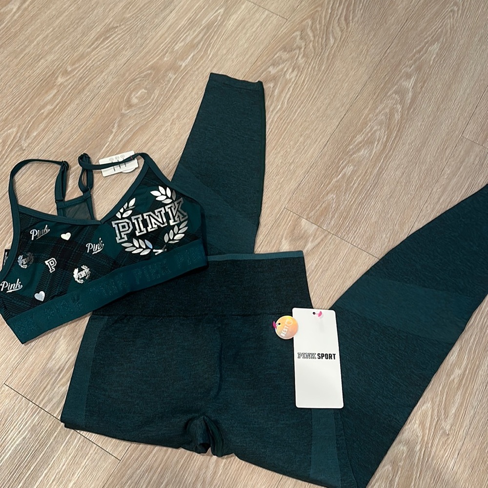 NWT pink Victoria secret athletic set